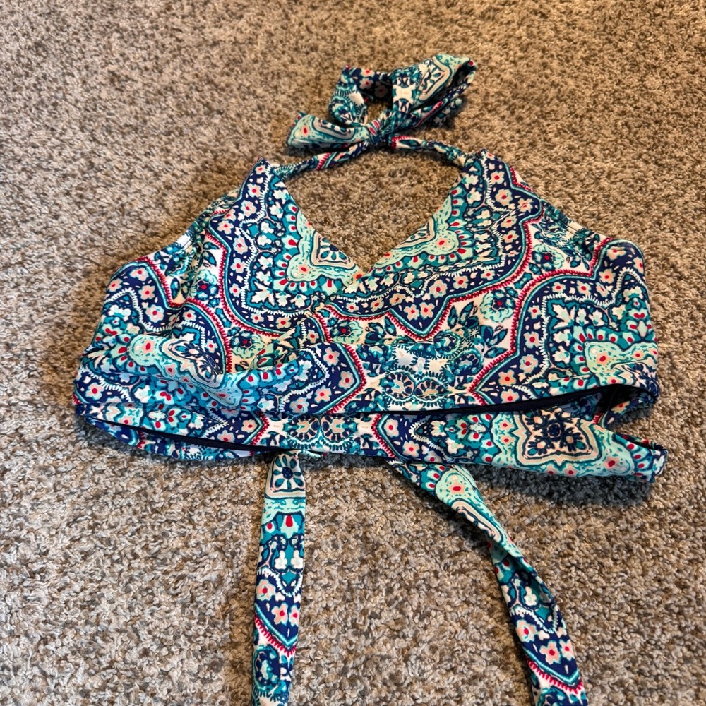 Athleta Monaco Wrap Bikini Top Halter 38 D/DD